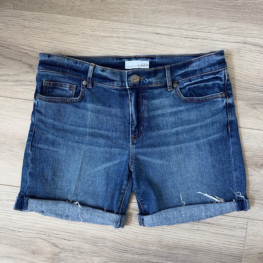 LOFT Ann Taylor Distressed Jeans Shorts